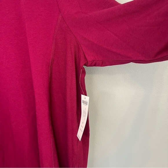 NEW Chico's Womens V Neck Ribbed Trim Tunic 3/4 Sleeve Orchid Flower Sz XXL - Picture 7 of 15